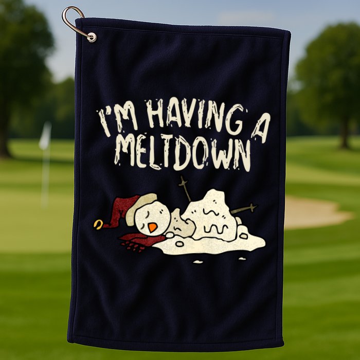 I'm Having A Meltdown Funny Snowman Golf Towel