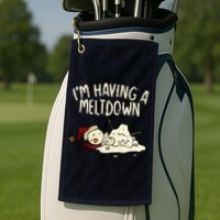 I'm Having A Meltdown Funny Snowman Golf Towel