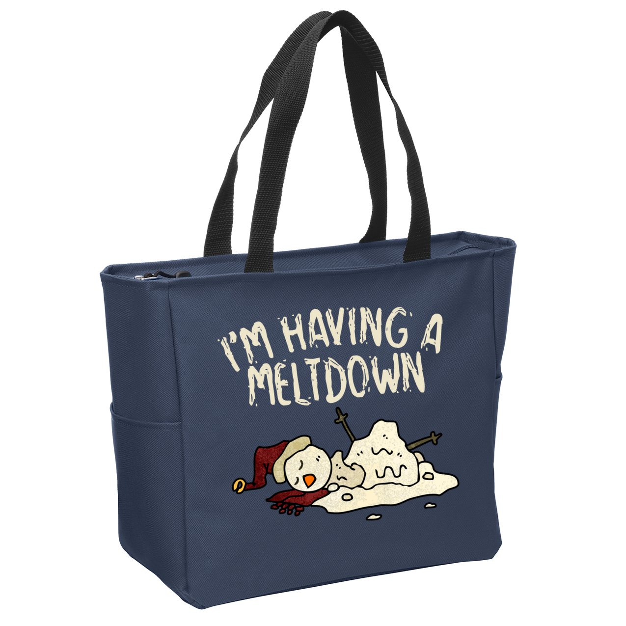 I'm Having A Meltdown Funny Snowman Zip Tote Bag