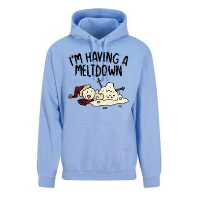 I'm Having A Meltdown Funny Snowman Unisex Surf Hoodie