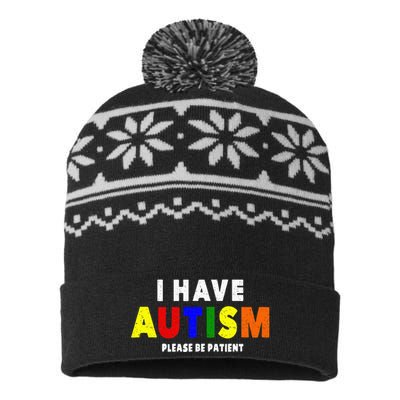 I Have Autism Please Be Patient USA-Made Snowflake Beanie