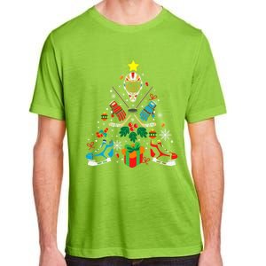 Ice Hockey And Hockey Christmas Trees Funny Gift Or Ice Hockey Cute Gift Adult ChromaSoft Performance T-Shirt