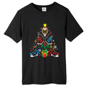 Ice Hockey And Hockey Christmas Trees Funny Gift Or Ice Hockey Cute Gift Tall Fusion ChromaSoft Performance T-Shirt