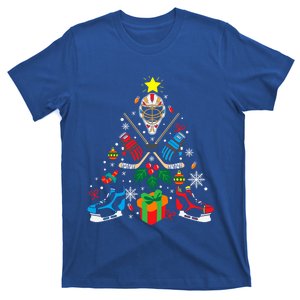 Ice Hockey And Hockey Christmas Trees Funny Gift Or Ice Hockey Cute Gift T-Shirt