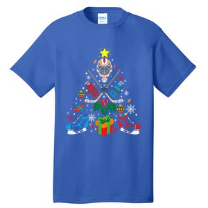 Ice Hockey And Hockey Christmas Trees Funny Gift Or Ice Hockey Cute Gift Tall T-Shirt