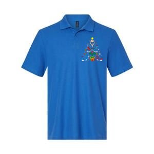 Ice Hockey And Hockey Christmas Trees Funny Gift Or Ice Hockey Cute Gift Softstyle Adult Sport Polo