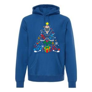 Ice Hockey And Hockey Christmas Trees Funny Gift Or Ice Hockey Cute Gift Premium Hoodie