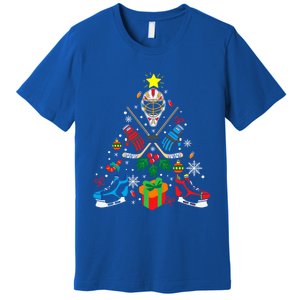 Ice Hockey And Hockey Christmas Trees Funny Gift Or Ice Hockey Cute Gift Premium T-Shirt