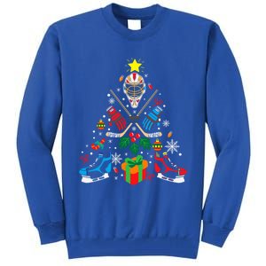 Ice Hockey And Hockey Christmas Trees Funny Gift Or Ice Hockey Cute Gift Tall Sweatshirt