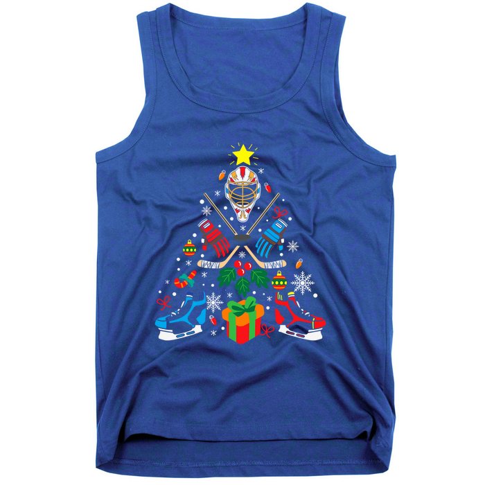 Ice Hockey And Hockey Christmas Trees Funny Gift Or Ice Hockey Cute Gift Tank Top