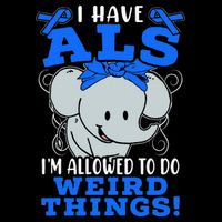 I Have ALS Awareness Ribbon Supporter Warrior Elephant Magnet