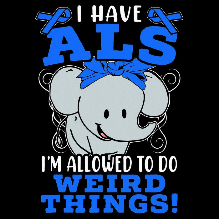 I Have ALS Awareness Ribbon Supporter Warrior Elephant Magnet