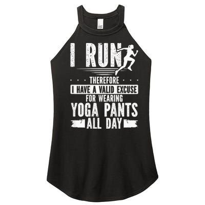 I Have A Valid Excuse For Wearing Yoga Pants Backprint Women’s Perfect Tri Rocker Tank