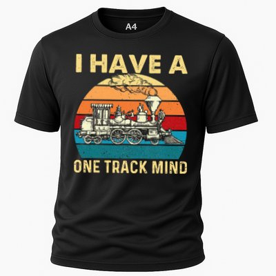 I Have A One Track Mind Trainspotter Model Train Railroad Performance Shirt