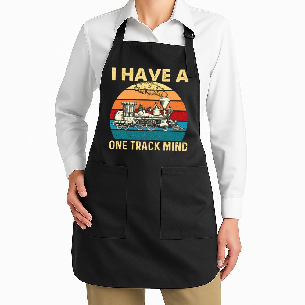 I Have A One Track Mind Trainspotter Model Train Railroad Apron