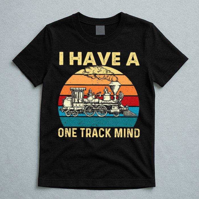 I Have A One Track Mind Trainspotter Model Train Railroad T-Shirt