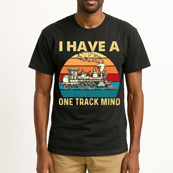 I Have A One Track Mind Trainspotter Model Train Railroad Tall T-Shirt