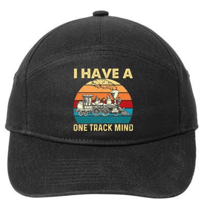 I Have A One Track Mind Trainspotter Model Train Railroad 7-Panel Snapback Hat