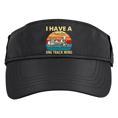 I Have A One Track Mind Trainspotter Model Train Railroad Adult Drive Performance Visor