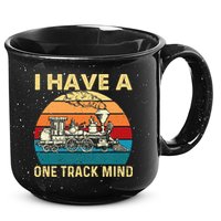 I Have A One Track Mind Trainspotter Model Train Railroad 15oz Campfire Ceramic Mug