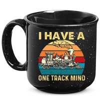 I Have A One Track Mind Trainspotter Model Train Railroad 15oz Campfire Ceramic Mug