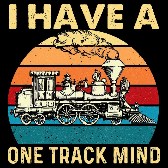 I Have A One Track Mind Trainspotter Model Train Railroad Drawstring Bag