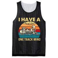 I Have A One Track Mind Trainspotter Model Train Railroad Mesh Reversible Basketball Jersey Tank