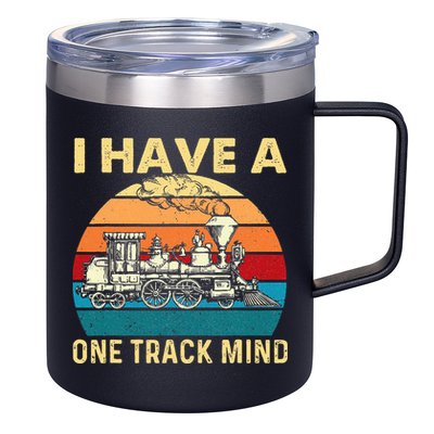 I Have A One Track Mind Trainspotter Model Train Railroad 12oz Stainless Steel Coffee Mug