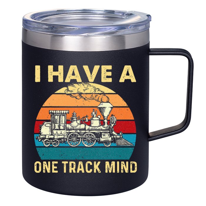 I Have A One Track Mind Trainspotter Model Train Railroad 12oz Stainless Steel Coffee Mug