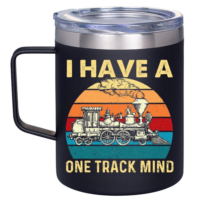 I Have A One Track Mind Trainspotter Model Train Railroad 12oz Stainless Steel Coffee Mug