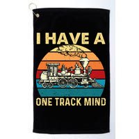 I Have A One Track Mind Trainspotter Model Train Railroad Golf Towel