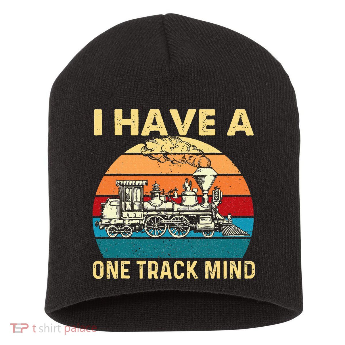 I Have A One Track Mind Trainspotter Model Train Railroad Short Acrylic Beanie