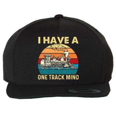 I Have A One Track Mind Trainspotter Model Train Railroad Wool Snapback Cap