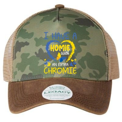 I Have A Homie With An Extra Chromie For Down Syndrome Awareness Gift Legacy Tie Dye Trucker Hat