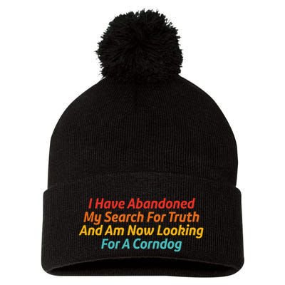 I Have Abandoned My Search For Truth Funny Retro Vintage Pom Pom 12in Knit Beanie