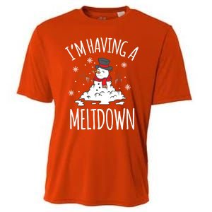 I'm Having A Meltdown Snow Breakdown Funny Xmas Gift Cute Gift Cooling Performance Crew T-Shirt