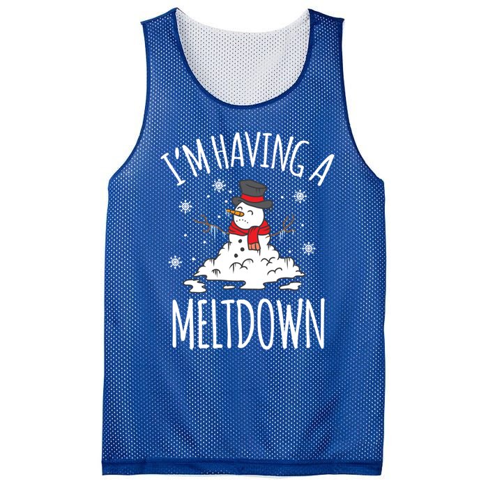 I'm Having A Meltdown Snow Breakdown Funny Xmas Gift Cute Gift Mesh Reversible Basketball Jersey Tank