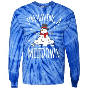 I'm Having A Meltdown Snow Breakdown Funny Xmas Gift Cute Gift Tie-Dye Long Sleeve Shirt