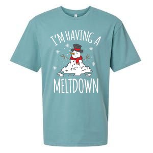 I'm Having A Meltdown Snow Breakdown Funny Xmas Gift Cute Gift Sueded Cloud Jersey T-Shirt