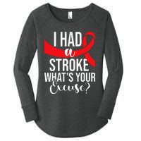 I Had A Stroke Stroke Survivor Red Awareness Ribbon Women's Perfect Tri Tunic Long Sleeve Shirt