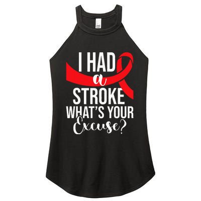 I Had A Stroke Stroke Survivor Red Awareness Ribbon Women's Perfect Tri Rocker Tank