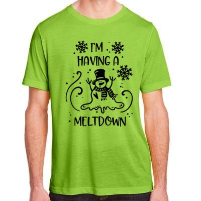 I'm Having A Meltdown Snow Snowmies Christmas Pun Funny Gift Adult ChromaSoft Performance T-Shirt