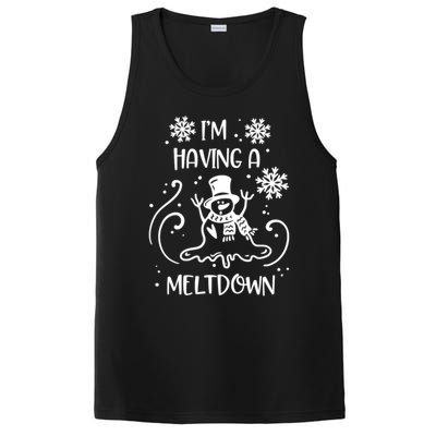 I'm Having A Meltdown Snow Snowmies Christmas Pun Funny Gift PosiCharge Competitor Tank