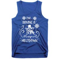 I'm Having A Meltdown Snow Snowmies Christmas Pun Funny Gift Tank Top