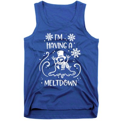 I'm Having A Meltdown Snow Snowmies Christmas Pun Funny Gift Tank Top