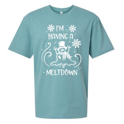 I'm Having A Meltdown Snow Snowmies Christmas Pun Funny Gift Sueded Cloud Jersey T-Shirt