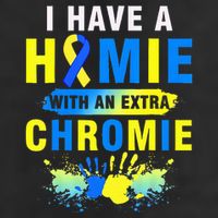 I Have a Homie with an Extra Chromie Down Syndrome  Garment-Dyed Fleece Hoodie