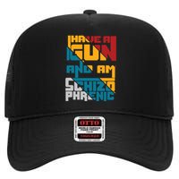 I Have A Gun And Am Schizophrenic High Crown Mesh Back Trucker Hat