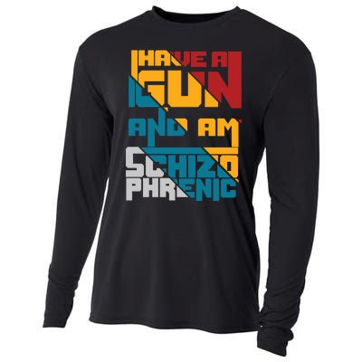 I Have A Gun And Am Schizophrenic Cooling Performance Long Sleeve Crew