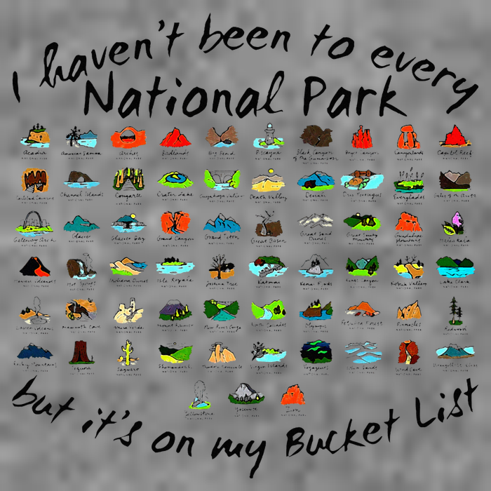 I HavenT Been To Every National Park But ItS On My Bucket 7-Panel Snapback Hat